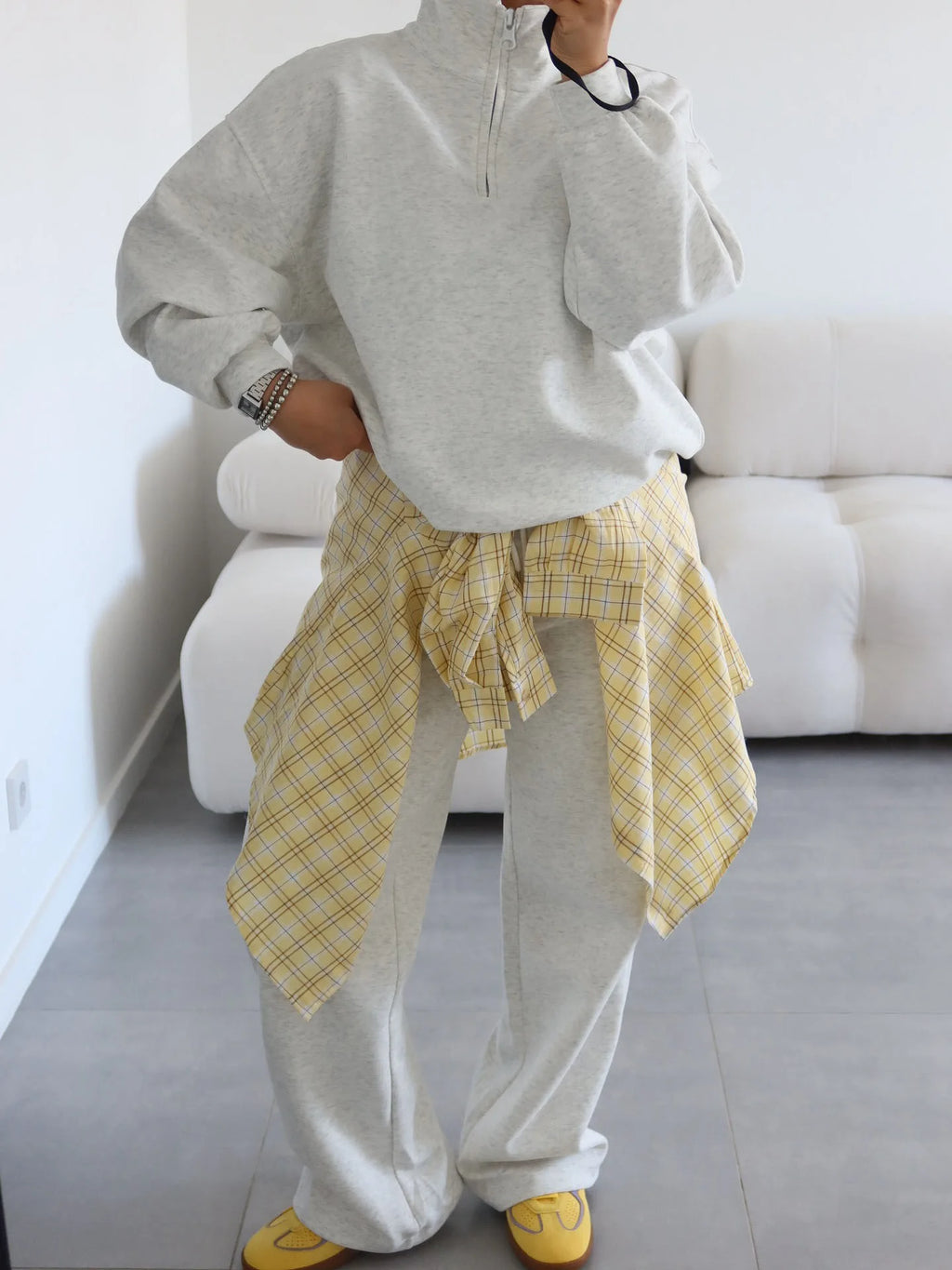 New Fashion Personality Street Sweater Trousers Casual Suit Oversize Pullover Sweatpants Two-piece High Street Trend Warm Coat