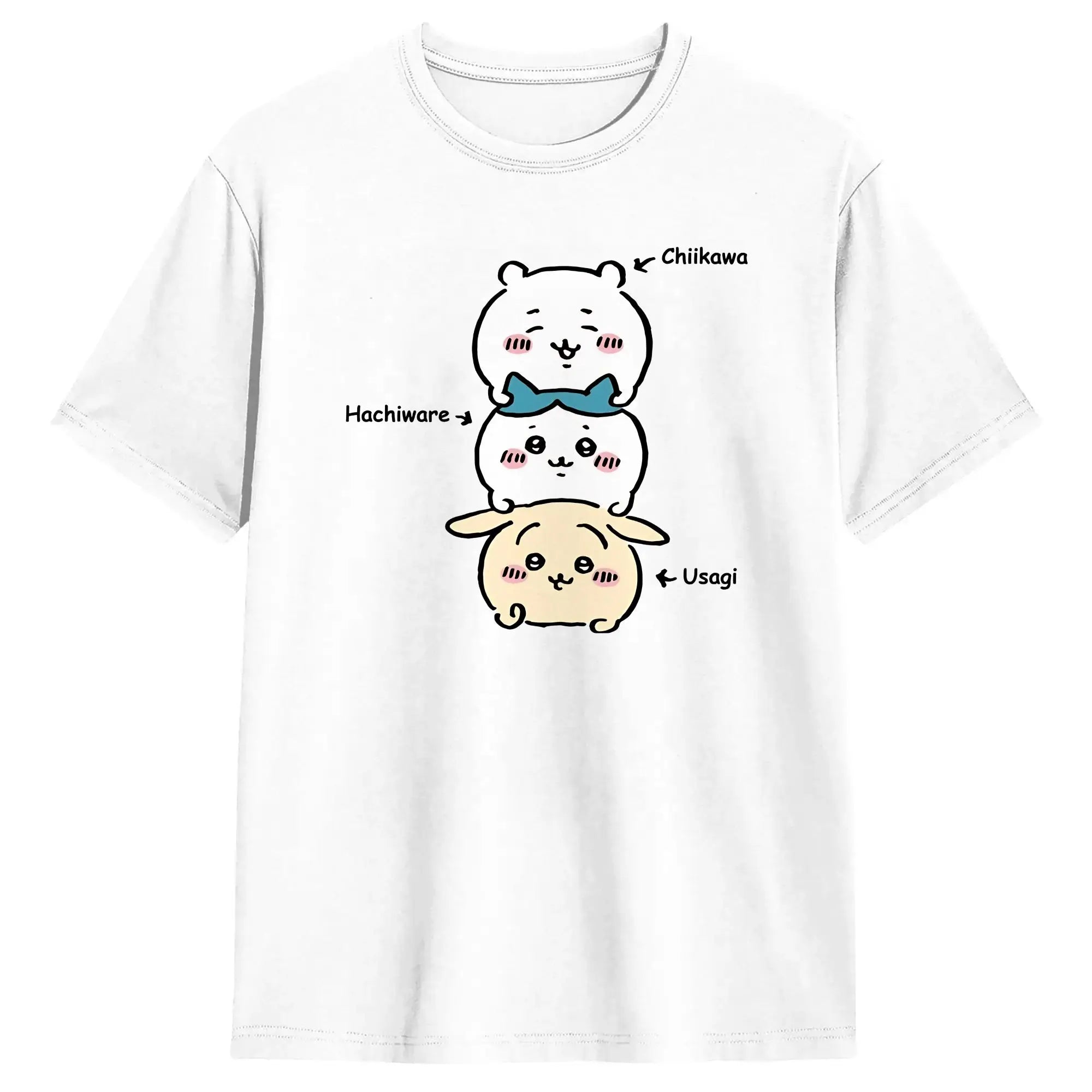 Streetwear T Shirt  Chiikawas Shisa Baby  100 Cotton T-Shirts  Trending Tshirt for Men's Summer Fun Loose Short Sleeve Top Tees