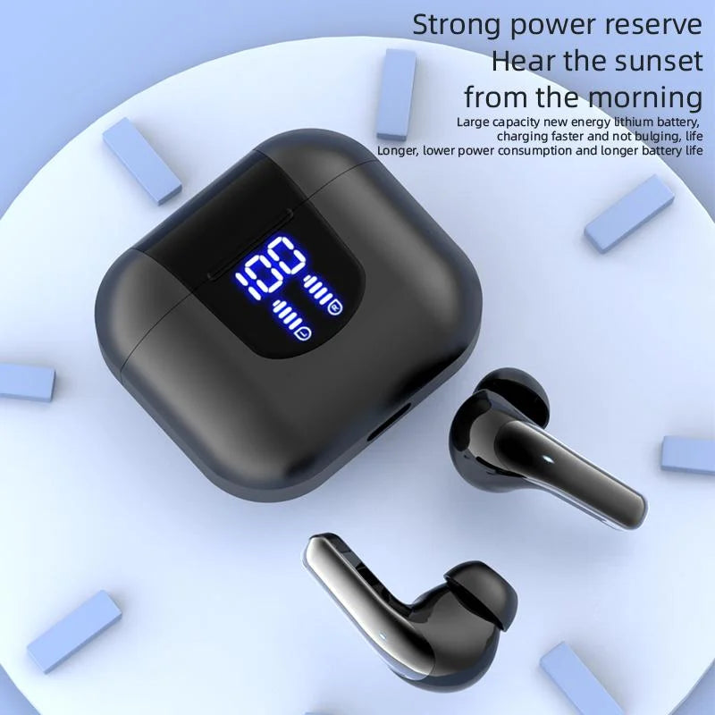 K06-Wireless headphones - HiFi stereo headphones with noise-cancelling microphone. Sports headphones with LED power display.