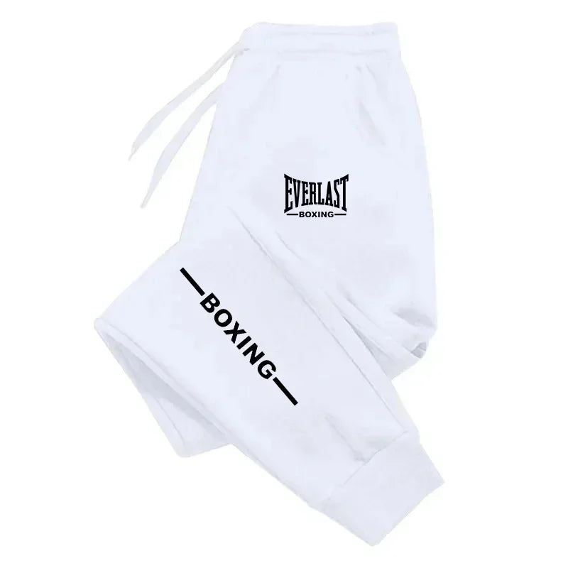 Men's Everlast Boxing Joggers "BOXING" Side Print Sweatpants Track Pants for Gym Training & Streetwear