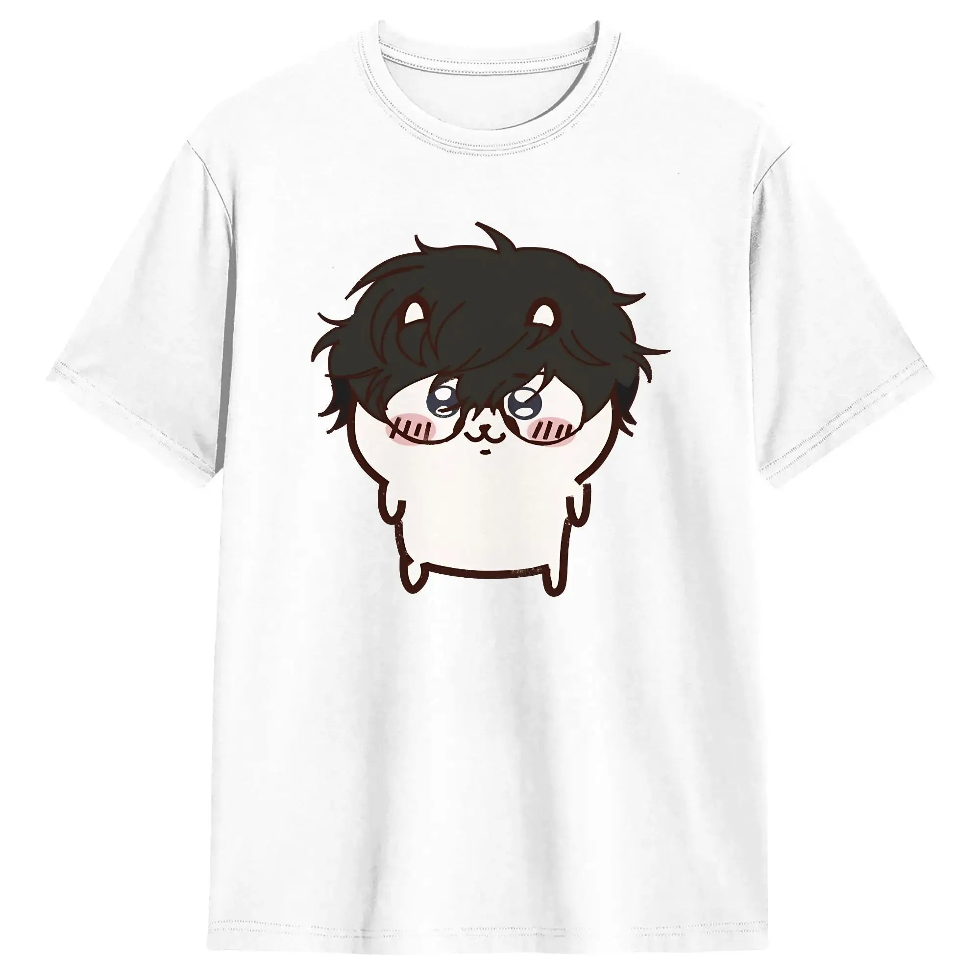 Streetwear T Shirt  Chiikawas Shisa Baby  100 Cotton T-Shirts  Trending Tshirt for Men's Summer Fun Loose Short Sleeve Top Tees