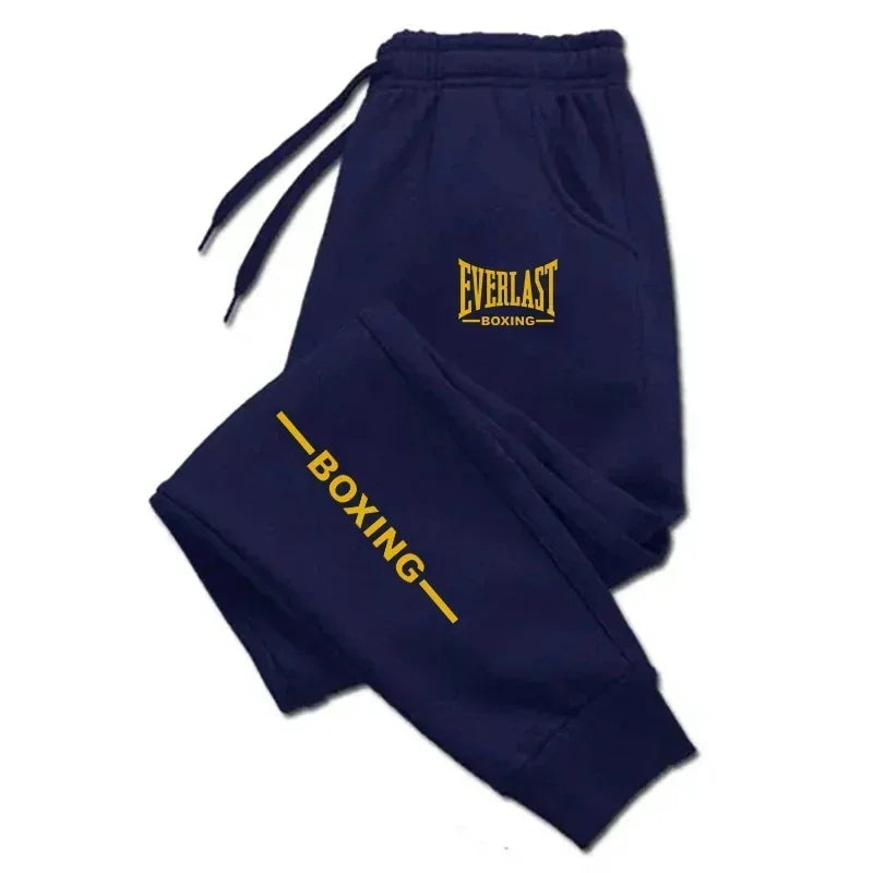 Men's Everlast Boxing Joggers "BOXING" Side Print Sweatpants Track Pants for Gym Training & Streetwear
