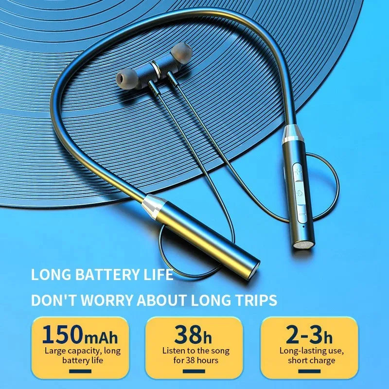 Wireless Headphones Bluetooth 5.0 Neckband Earphones Magnetic Sports Waterproof TWS Earbuds Blutooth Headset with Mic