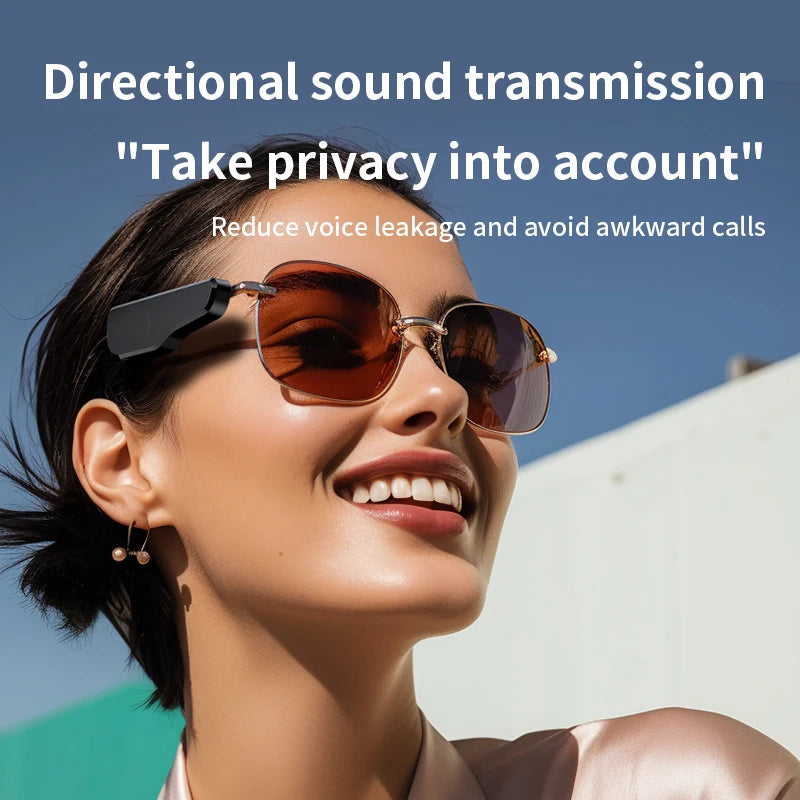 Wireless Headphones for External Glasses Headphones Bluetooth 5.3 Stereo Headset Noise Reduce Handsfree Call Touch Headset