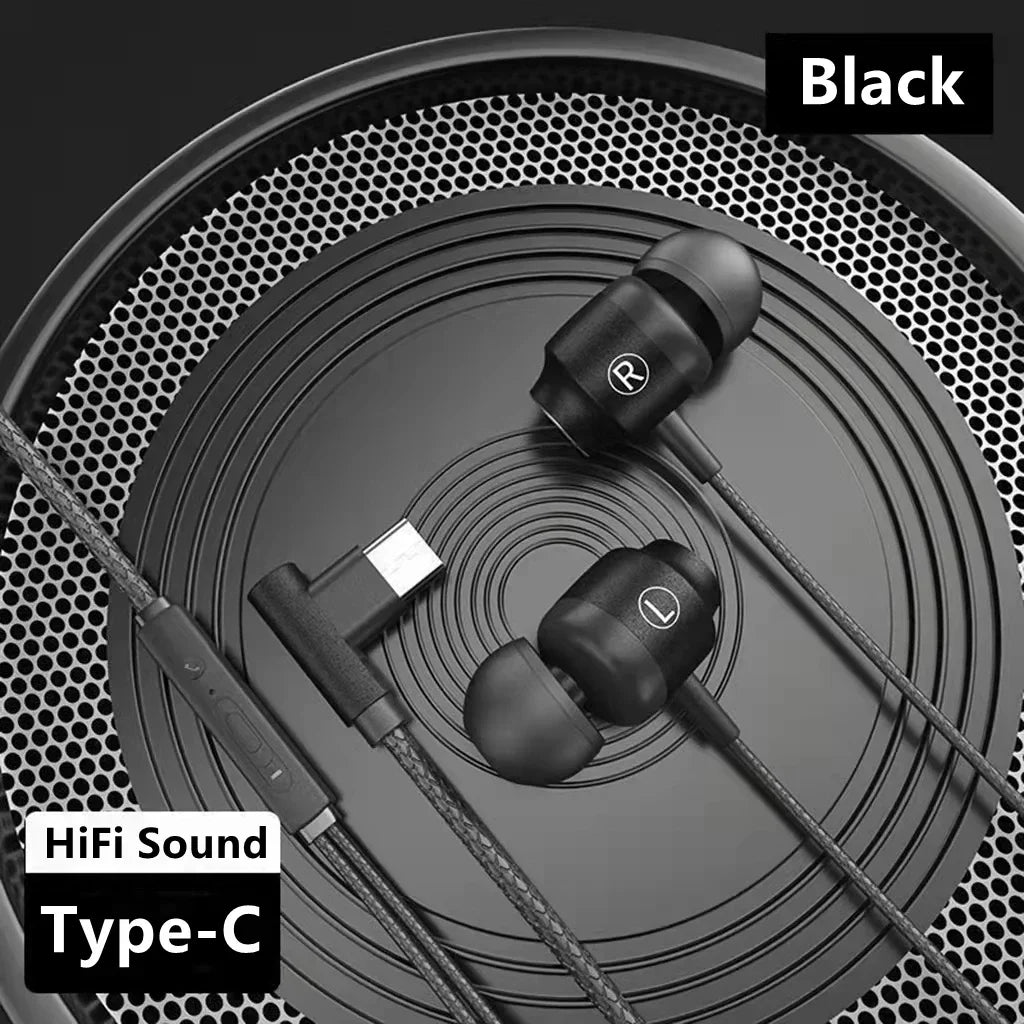 NEW Magnetic Wired Game Headphone L Jack HIIF Bass Stereo Music Headset 3.5mm AUX Type-c Earphone For Mobile Phones and Computer