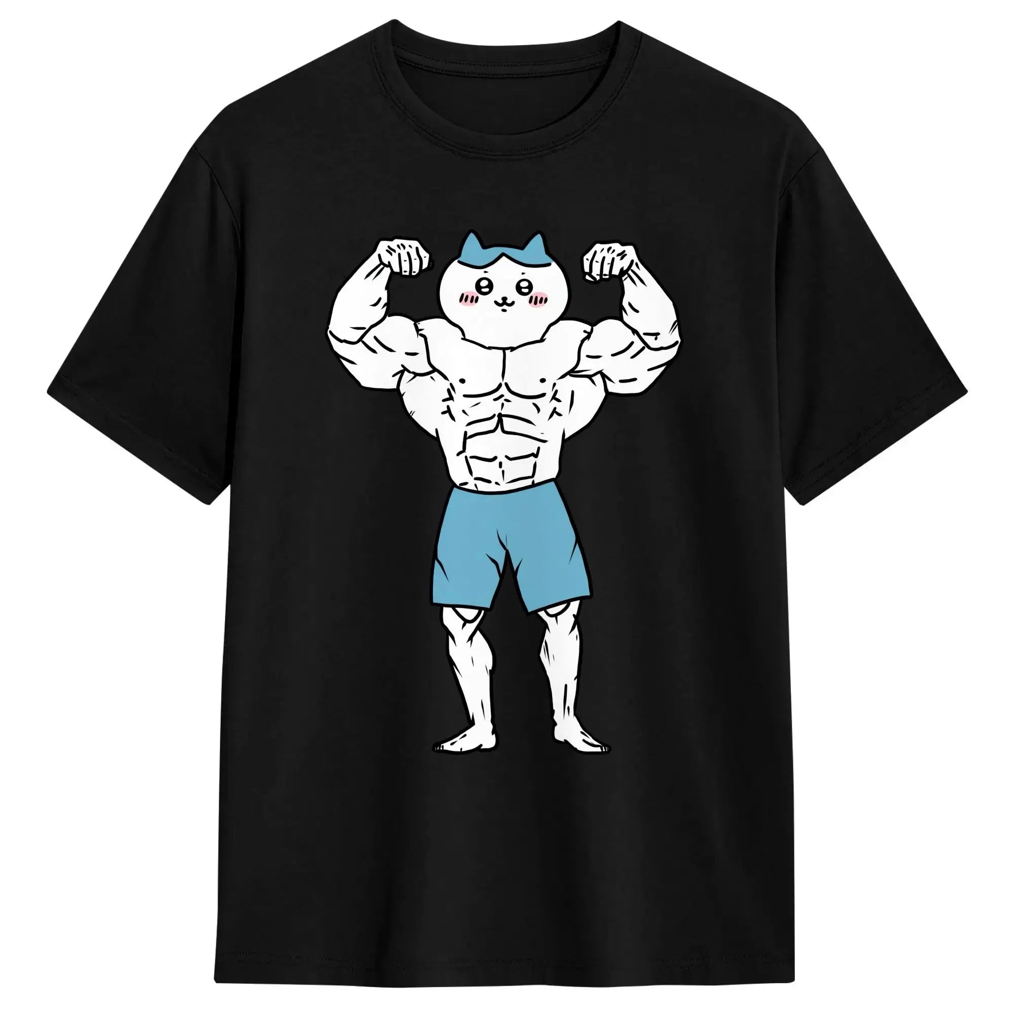 Streetwear T Shirt  Chiikawas Shisa Baby  100 Cotton T-Shirts  Trending Tshirt for Men's Summer Fun Loose Short Sleeve Top Tees
