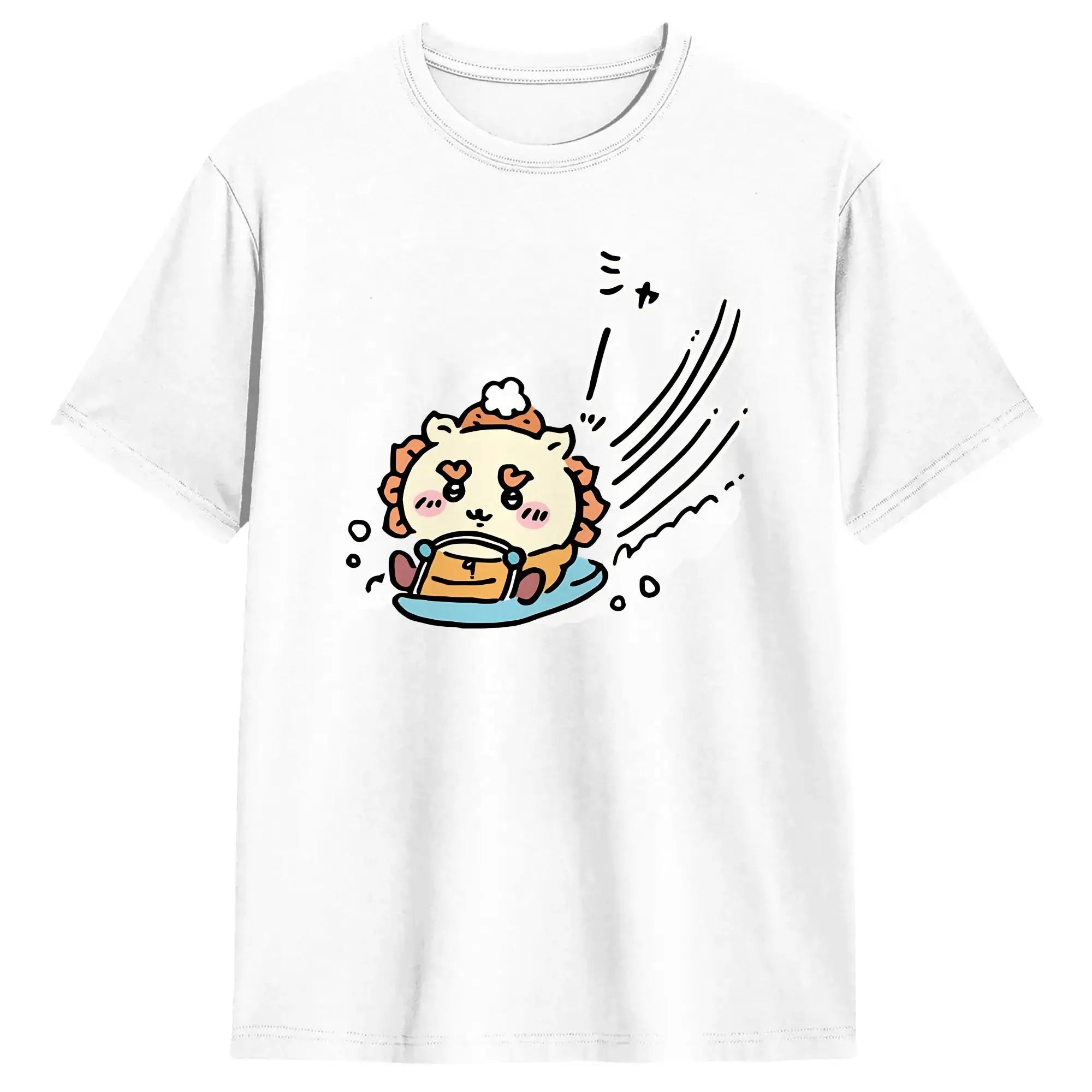 Streetwear T Shirt  Chiikawas Shisa Baby  100 Cotton T-Shirts  Trending Tshirt for Men's Summer Fun Loose Short Sleeve Top Tees
