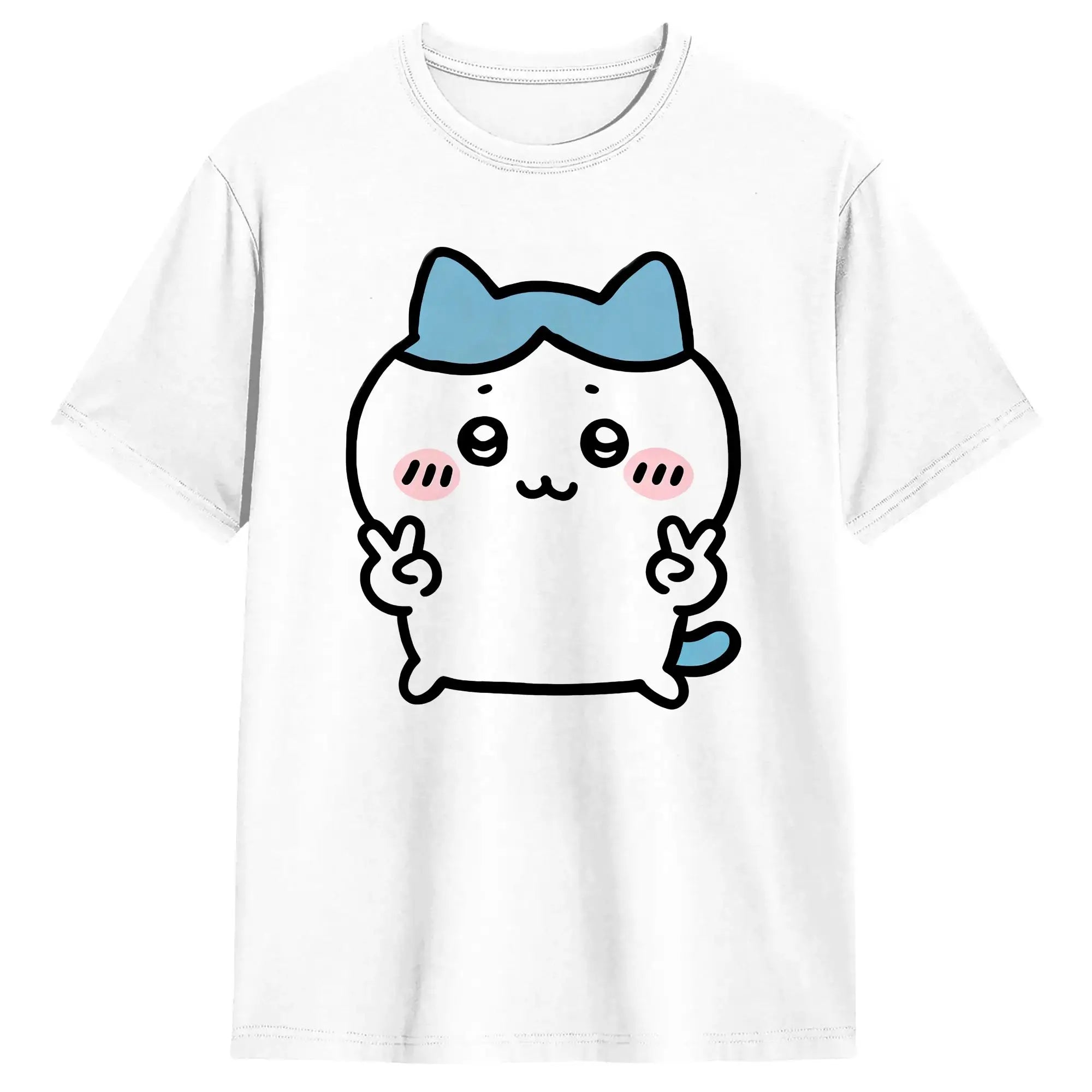 Streetwear T Shirt  Chiikawas Shisa Baby  100 Cotton T-Shirts  Trending Tshirt for Men's Summer Fun Loose Short Sleeve Top Tees