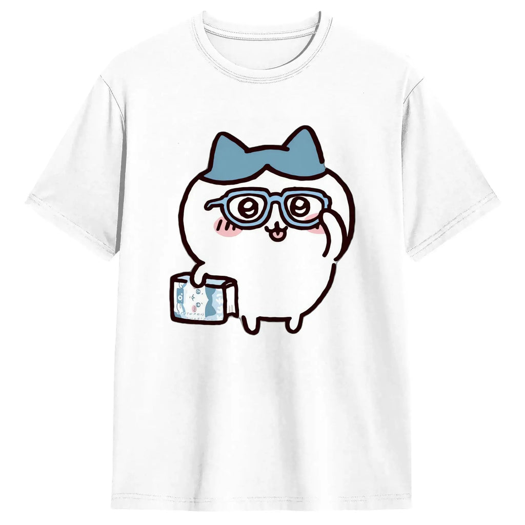 Streetwear T Shirt  Chiikawas Shisa Baby  100 Cotton T-Shirts  Trending Tshirt for Men's Summer Fun Loose Short Sleeve Top Tees