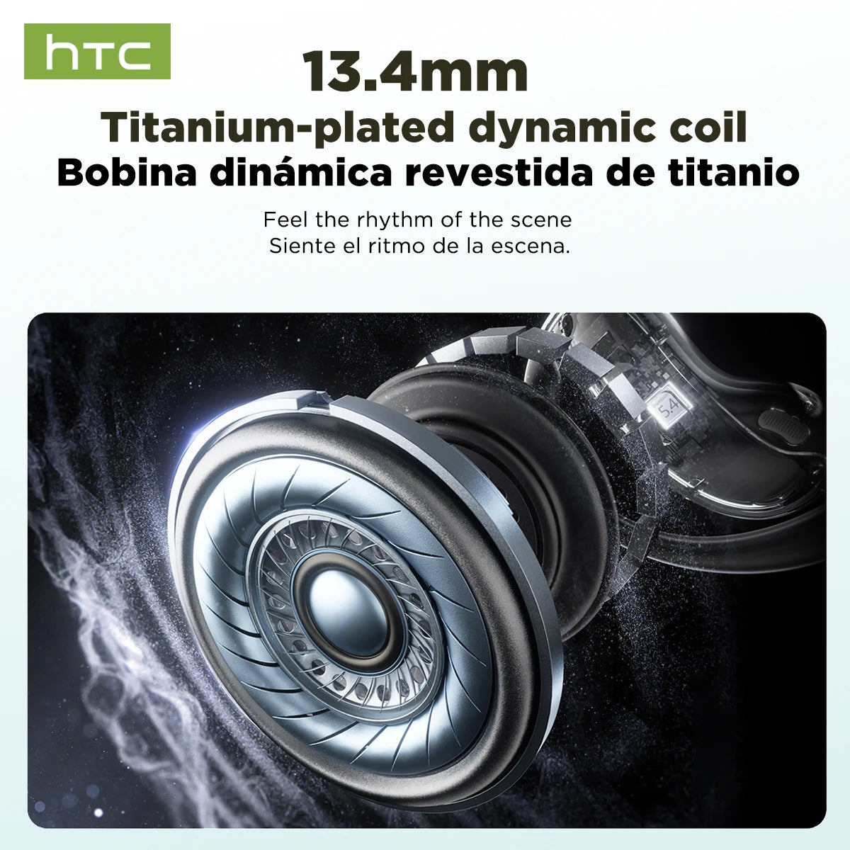 Htc Ne19 On-Ear Bluetooth Headphones with Large Battery Capacity and High Sound Quality