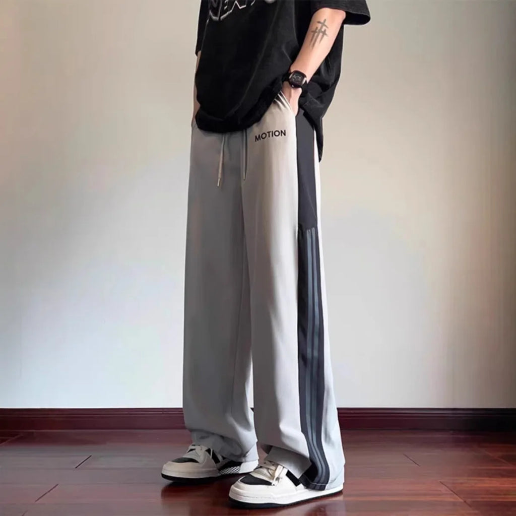 High Street Casual Pants Men Wide-leg Straight Corduroy Trousers Spring Autumn Fashion Jogger Couple Streetwear New Sweatpants