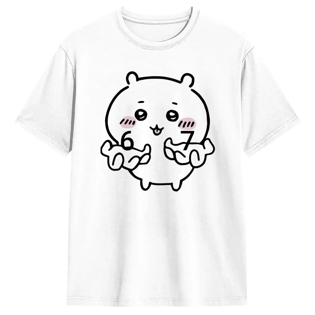 Streetwear T Shirt  Chiikawas Shisa Baby  100 Cotton T-Shirts  Trending Tshirt for Men's Summer Fun Loose Short Sleeve Top Tees