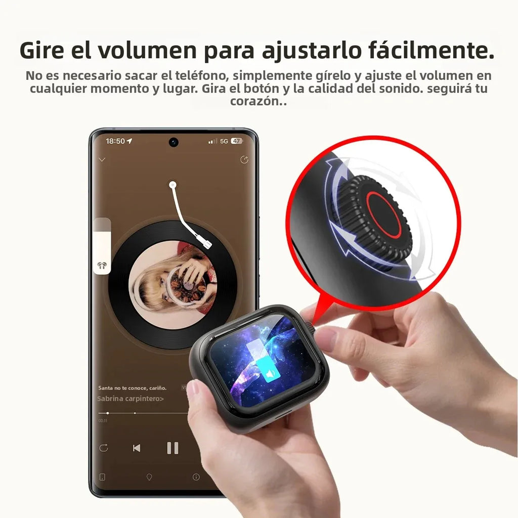 [Ultra HD Screen] HTC NE40 Earphones Bluetooth V6 TWS Sports Wireless Headphones AI Translator Earbud In-Ear Noise Reduction Mic