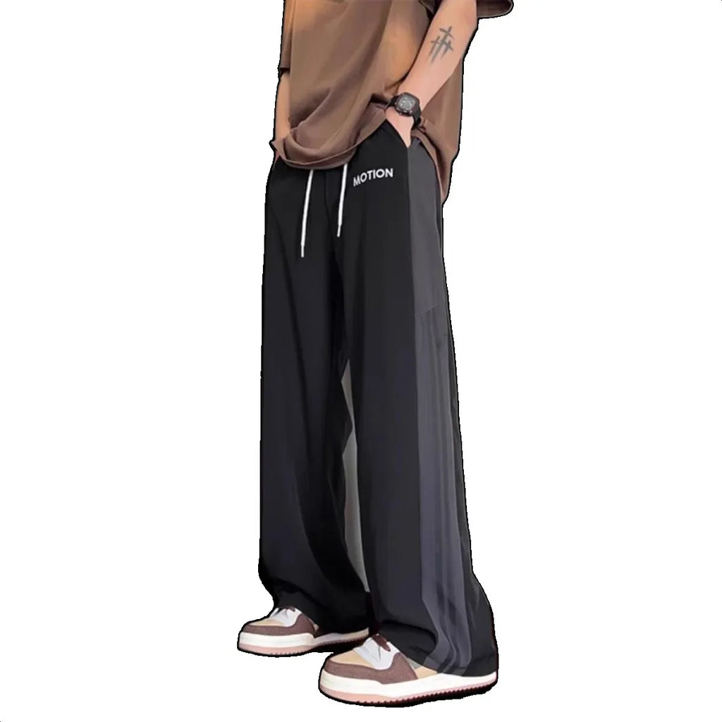 High Street Casual Pants Men Wide-leg Straight Corduroy Trousers Spring Autumn Fashion Jogger Couple Streetwear New Sweatpants