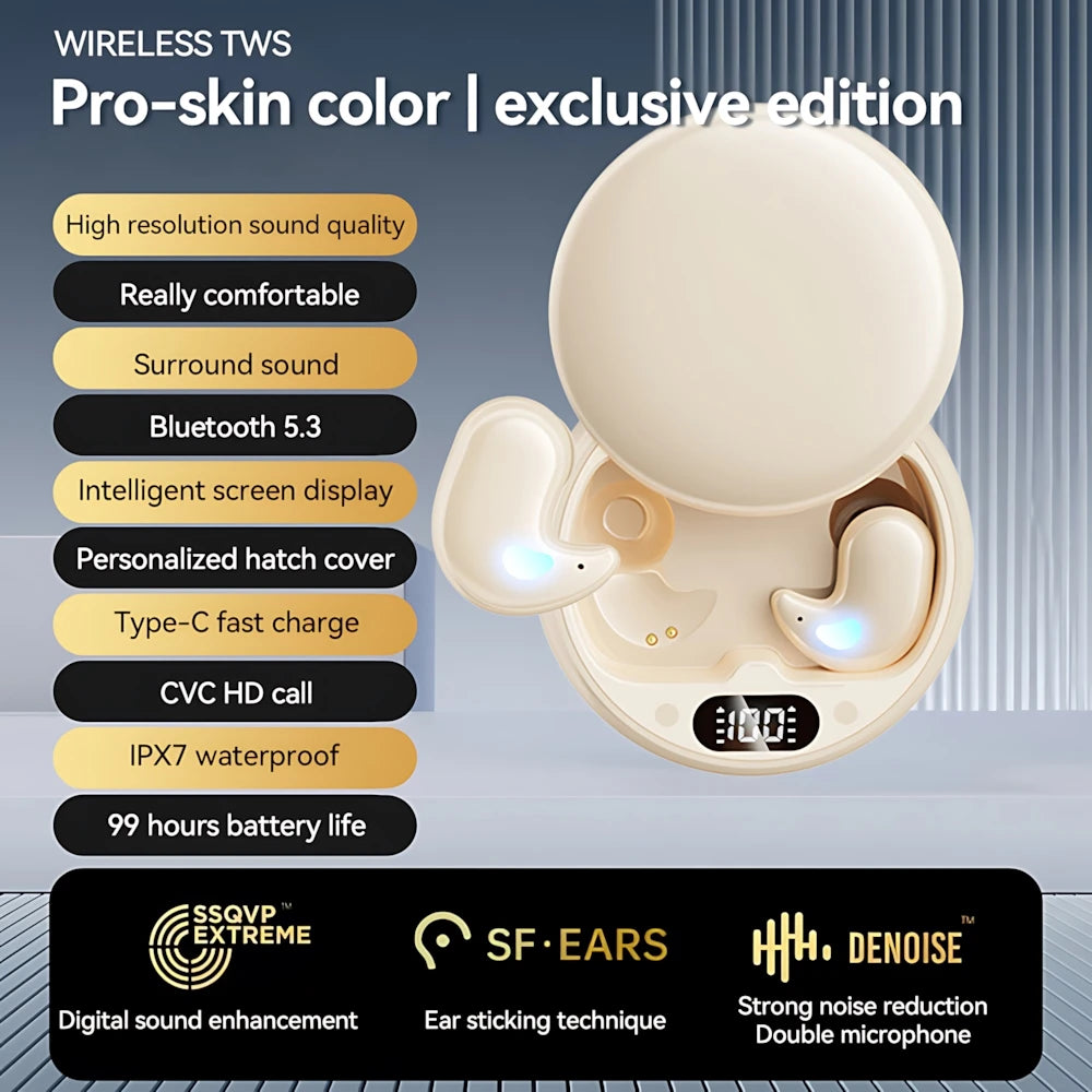 Original Sleep Headphone Bluetooth Wireless Earpods Sports Stereo Noise Canceling Earphone Microphone Speaker Caixa De Som Gamer