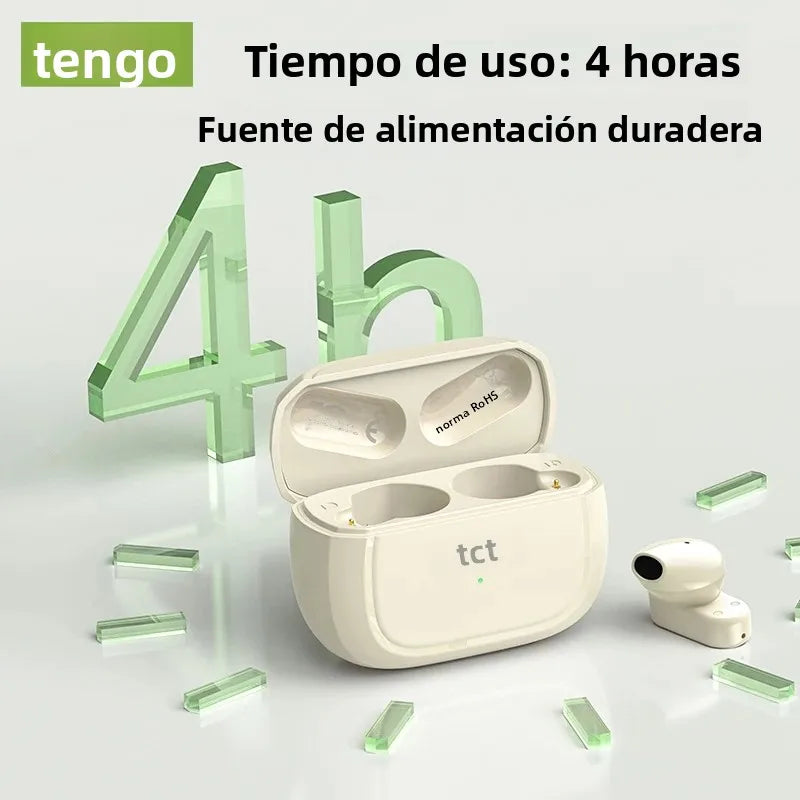HTC NE51 Bluetooth Earphones TWS Mini EarBuds Sports Wireless Headphones Smart Noise Reduction Earbuds Green Black