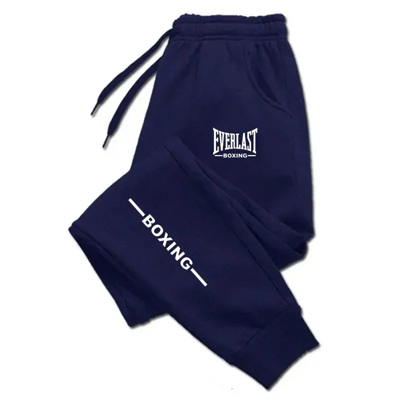 Men's Everlast Boxing Joggers "BOXING" Side Print Sweatpants Track Pants for Gym Training & Streetwear