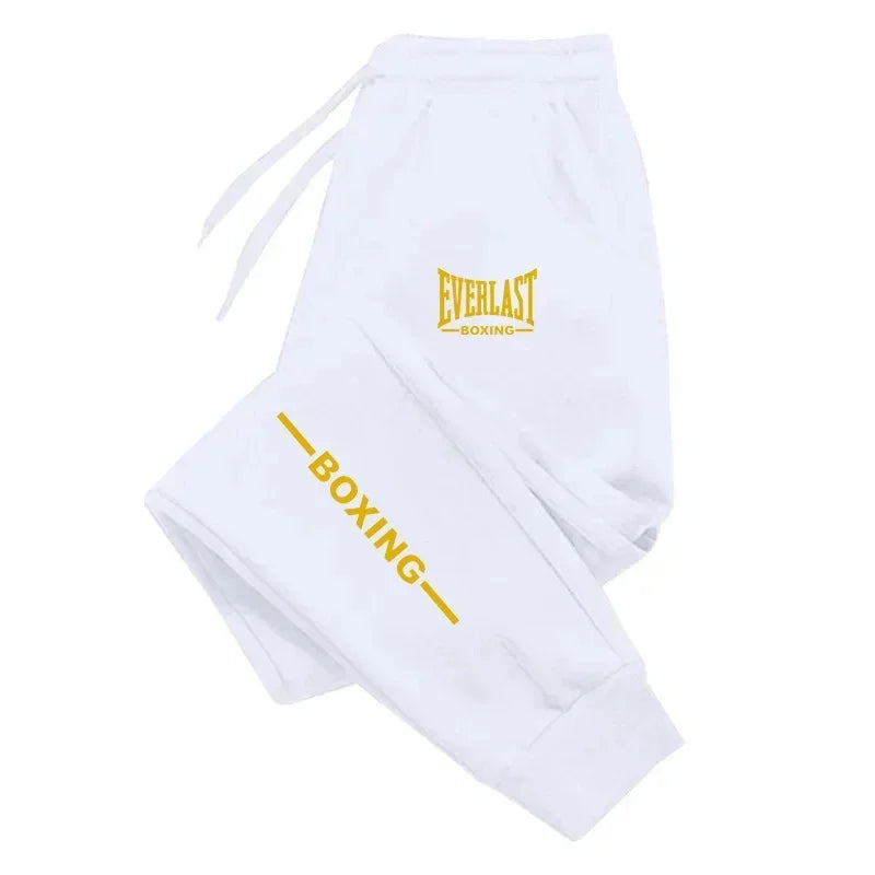 Men's Everlast Boxing Joggers "BOXING" Side Print Sweatpants Track Pants for Gym Training & Streetwear