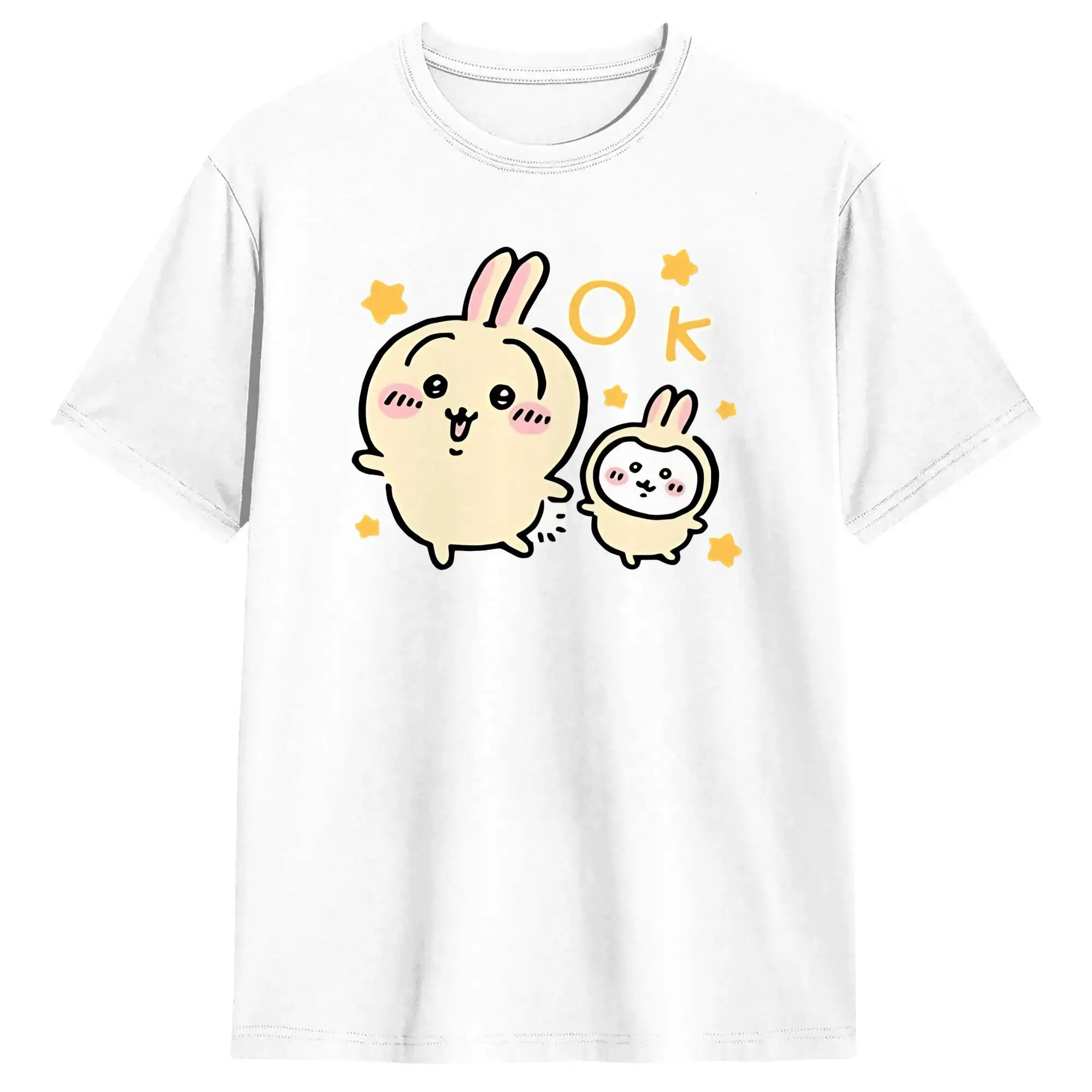 Streetwear T Shirt  Chiikawas Shisa Baby  100 Cotton T-Shirts  Trending Tshirt for Men's Summer Fun Loose Short Sleeve Top Tees