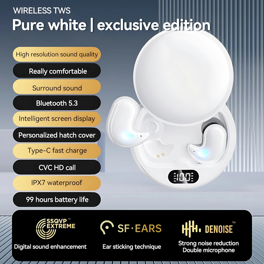 Original Sleep Headphone Bluetooth Wireless Earpods Sports Stereo Noise Canceling Earphone Microphone Speaker Caixa De Som Gamer