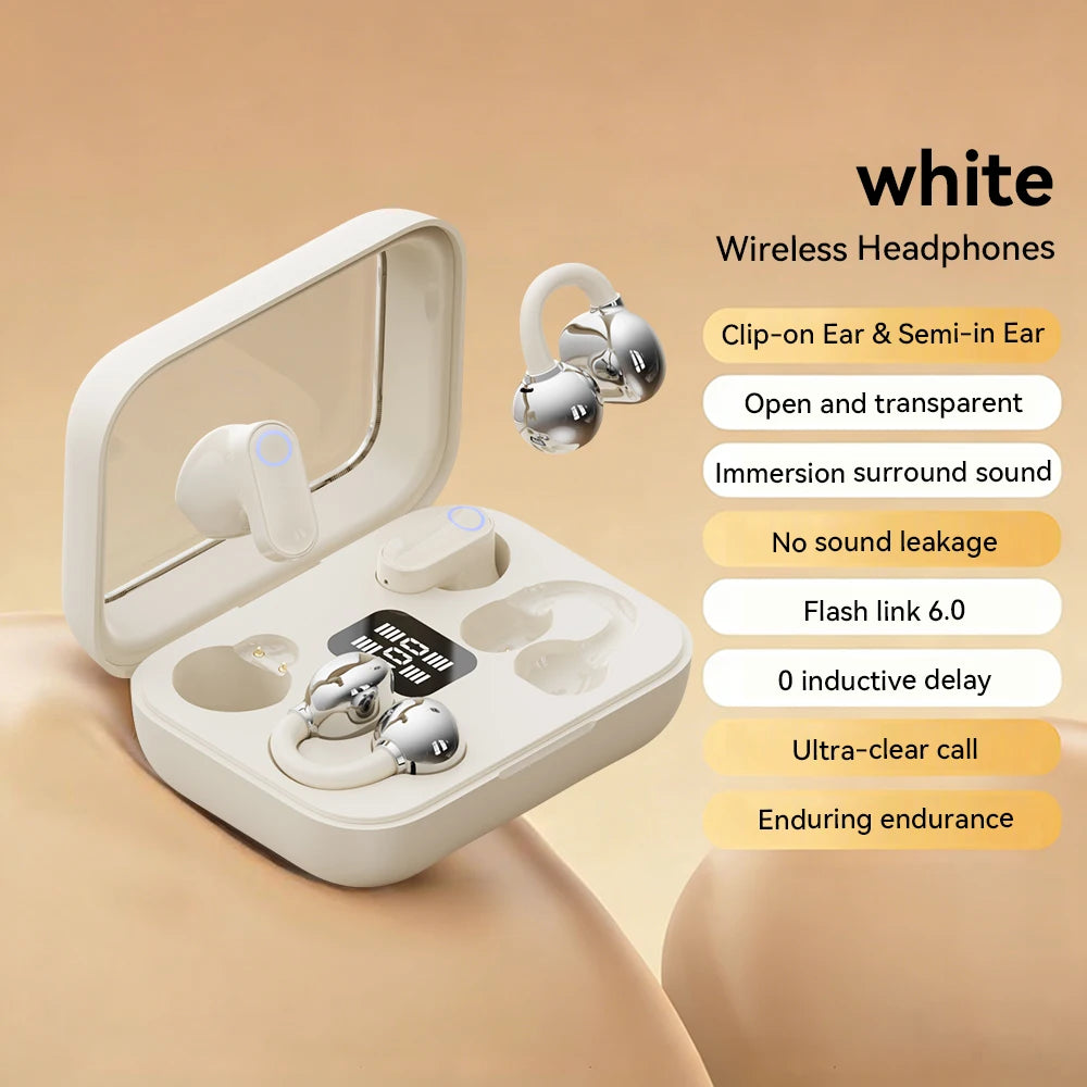 Twin Earphone Open In-ear Type HIFI Bass 2in1 Low-Latency Game Headset High-definition Electric Quantity Digital Display Earplug