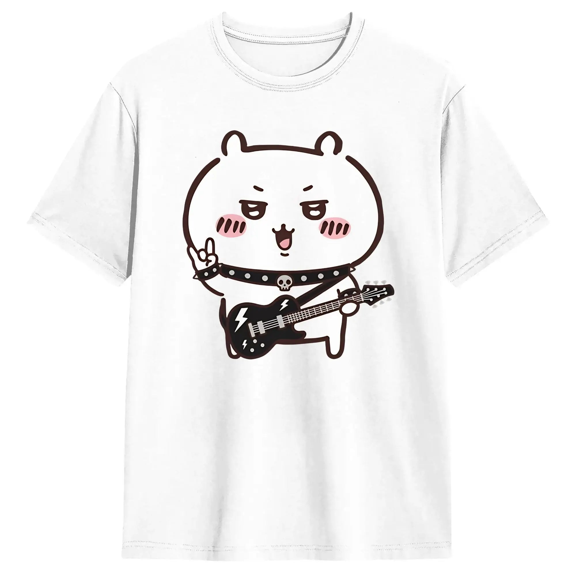 Streetwear T Shirt  Chiikawas Shisa Baby  100 Cotton T-Shirts  Trending Tshirt for Men's Summer Fun Loose Short Sleeve Top Tees
