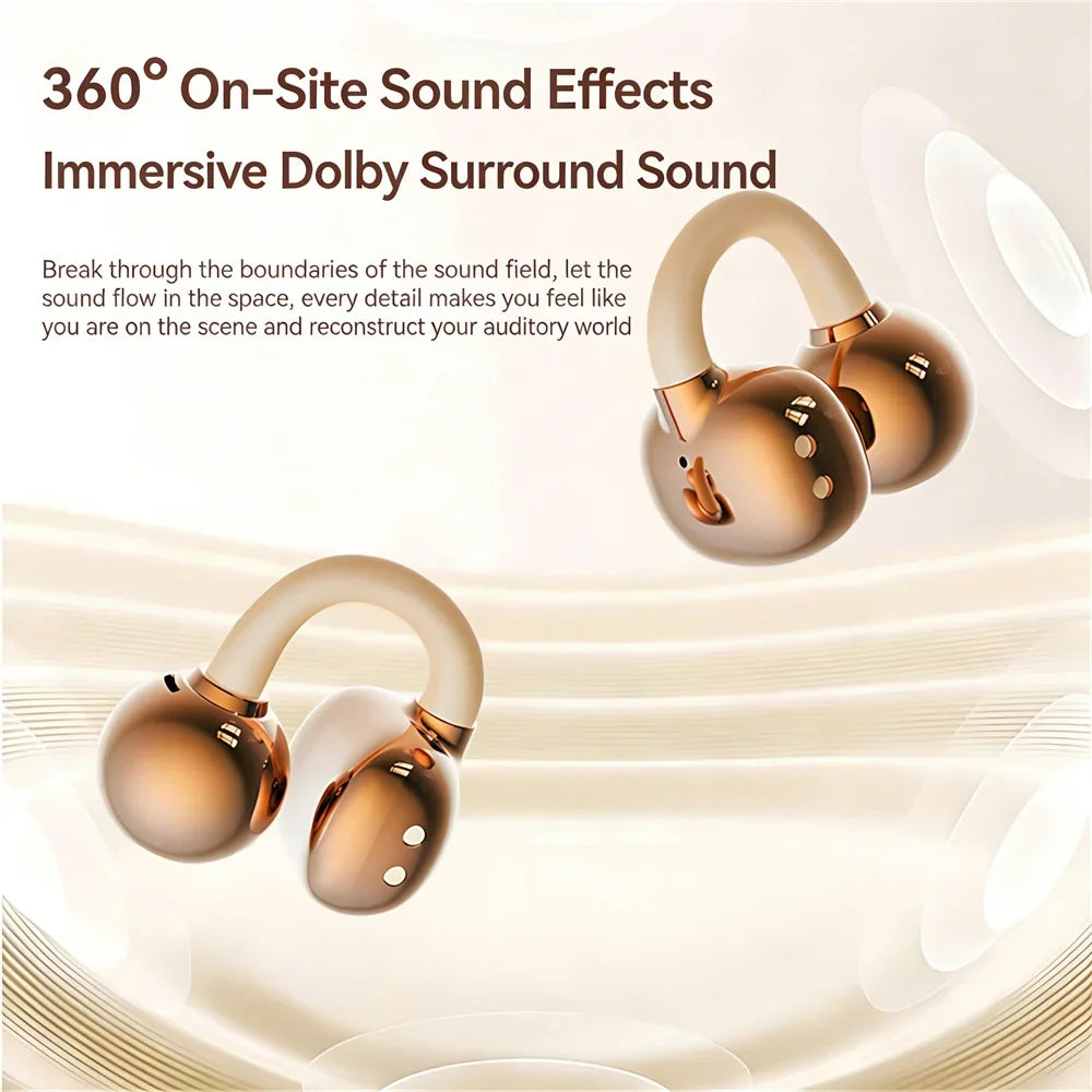 Twin Earphone Open In-ear Type HIFI Bass 2in1 Low-Latency Game Headset High-definition Electric Quantity Digital Display Earplug