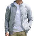 Men's Full Zip Hooded Sweatshirt Casual Solid Color Long Sleeve Cardigan Lightweight Spring Hoodie Modern Streetwear Jacket