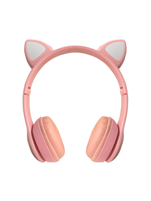 Headphones with wireless technology, Jerry chip, shining brightly, cat ears wireless headphones